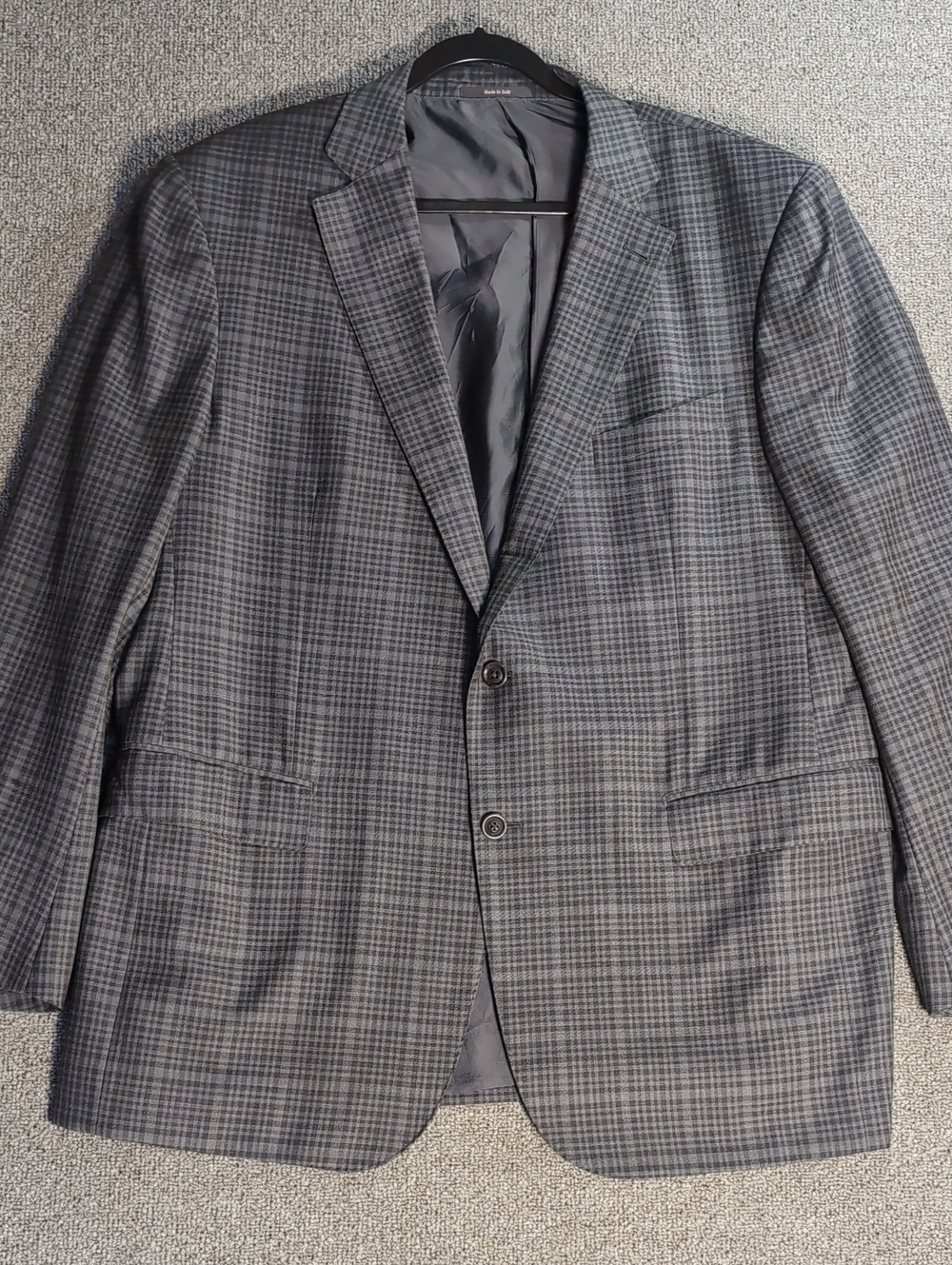 Ermenegildo Zegna Mila Glen Plaid Single-Breasted Suit Jacket / Blazer 48R Italy